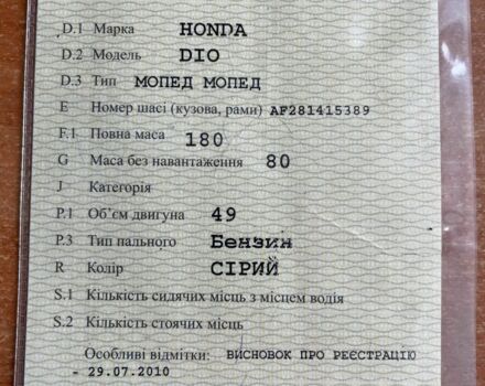 Хонда Другая, объемом двигателя 49 л и пробегом 0 тыс. км за 363 $, фото 6 на Automoto.ua