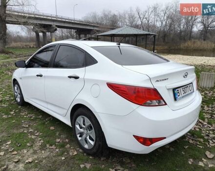 Белый Хендай Акцент, объемом двигателя 1.4 л и пробегом 92 тыс. км за 9499 $, фото 4 на Automoto.ua