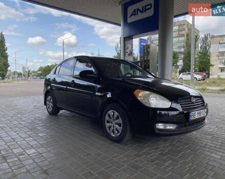 Черный Хендай Акцент, объемом двигателя 1.4 л и пробегом 93 тыс. км за 5800 $, фото 2 на Automoto.ua