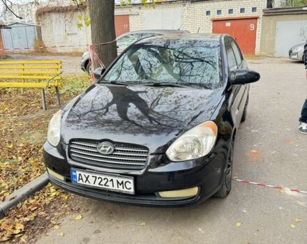 Черный Хендай Акцент, объемом двигателя 1.4 л и пробегом 250 тыс. км за 3000 $, фото 1 на Automoto.ua