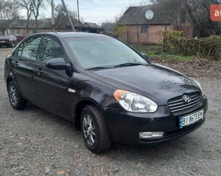 Черный Хендай Акцент, объемом двигателя 1.49 л и пробегом 231 тыс. км за 4600 $, фото 1 на Automoto.ua