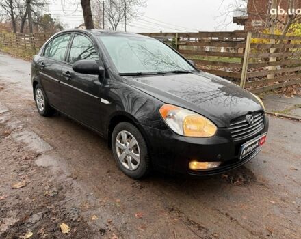 Черный Хендай Акцент, объемом двигателя 1.4 л и пробегом 165 тыс. км за 5390 $, фото 2 на Automoto.ua