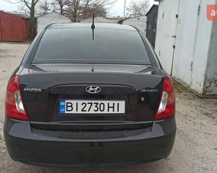 Черный Хендай Акцент, объемом двигателя 1.4 л и пробегом 227 тыс. км за 4700 $, фото 2 на Automoto.ua