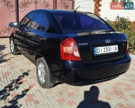 Черный Хендай Акцент, объемом двигателя 1.4 л и пробегом 237 тыс. км за 4800 $, фото 2 на Automoto.ua