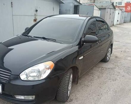 Черный Хендай Акцент, объемом двигателя 1.4 л и пробегом 227 тыс. км за 4700 $, фото 1 на Automoto.ua