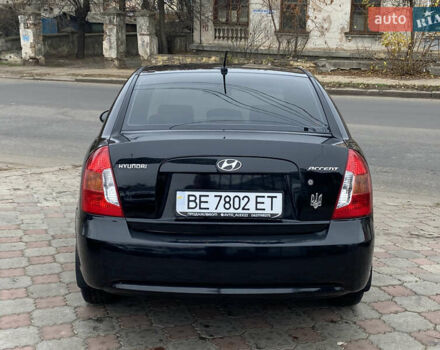 Черный Хендай Акцент, объемом двигателя 1.4 л и пробегом 215 тыс. км за 4799 $, фото 4 на Automoto.ua