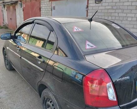 Черный Хендай Акцент, объемом двигателя 1.49 л и пробегом 208 тыс. км за 4600 $, фото 2 на Automoto.ua