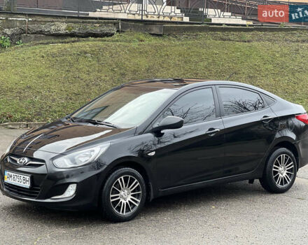Черный Хендай Акцент, объемом двигателя 1.4 л и пробегом 141 тыс. км за 7650 $, фото 1 на Automoto.ua
