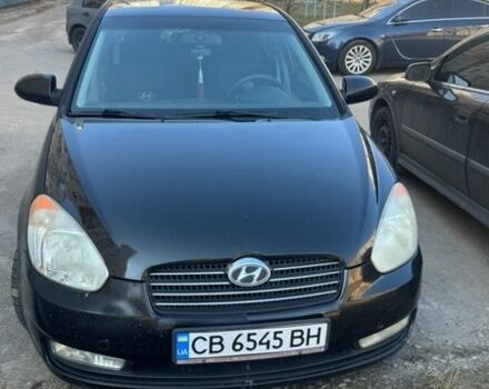 Черный Хендай Акцент, объемом двигателя 1.4 л и пробегом 195 тыс. км за 4100 $, фото 1 на Automoto.ua