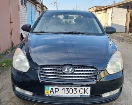Черный Хендай Акцент, объемом двигателя 1.49 л и пробегом 208 тыс. км за 4600 $, фото 1 на Automoto.ua