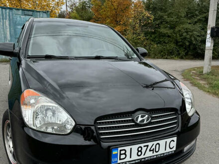 Черный Хендай Акцент, объемом двигателя 1.49 л и пробегом 198 тыс. км за 5800 $, фото 1 на Automoto.ua