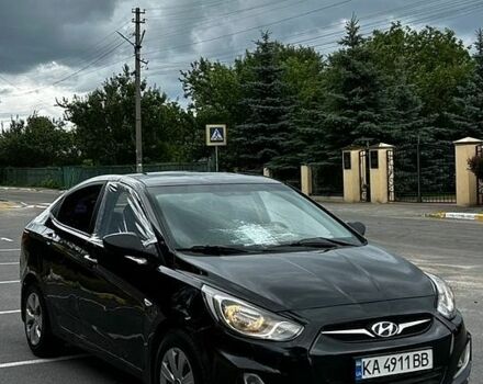Черный Хендай Акцент, объемом двигателя 1.4 л и пробегом 170 тыс. км за 3600 $, фото 1 на Automoto.ua