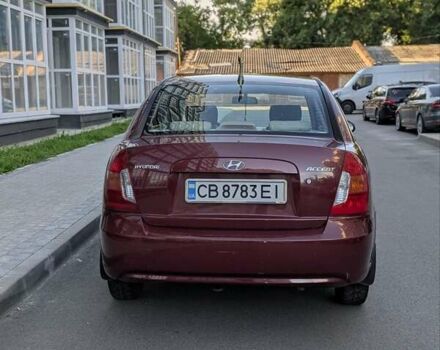 Красный Хендай Акцент, объемом двигателя 1.4 л и пробегом 192 тыс. км за 4300 $, фото 2 на Automoto.ua
