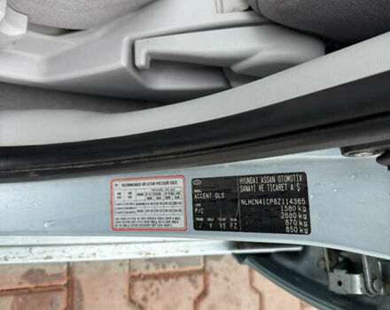 Серый Хендай Акцент, объемом двигателя 1.6 л и пробегом 211 тыс. км за 5200 $, фото 27 на Automoto.ua