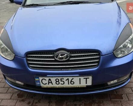 Синий Хендай Акцент, объемом двигателя 1.4 л и пробегом 210 тыс. км за 4000 $, фото 2 на Automoto.ua