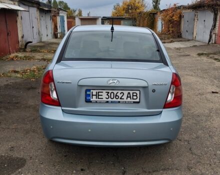 Синий Хендай Акцент, объемом двигателя 1.4 л и пробегом 56 тыс. км за 7700 $, фото 2 на Automoto.ua