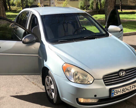 Синий Хендай Акцент, объемом двигателя 1.4 л и пробегом 290 тыс. км за 4300 $, фото 2 на Automoto.ua