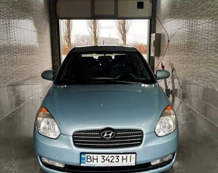 Синий Хендай Акцент, объемом двигателя 1.5 л и пробегом 304 тыс. км за 3650 $, фото 1 на Automoto.ua