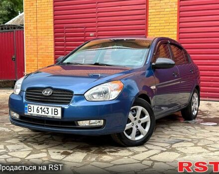 Синий Хендай Акцент, объемом двигателя 1.4 л и пробегом 144 тыс. км за 4950 $, фото 1 на Automoto.ua