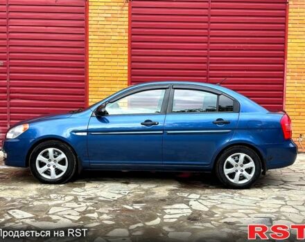 Синий Хендай Акцент, объемом двигателя 1.4 л и пробегом 144 тыс. км за 4950 $, фото 2 на Automoto.ua