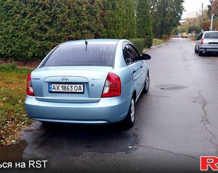 Синий Хендай Акцент, объемом двигателя 1.4 л и пробегом 197 тыс. км за 4200 $, фото 2 на Automoto.ua