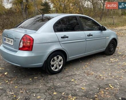 Синий Хендай Акцент, объемом двигателя 1.4 л и пробегом 212 тыс. км за 4500 $, фото 3 на Automoto.ua