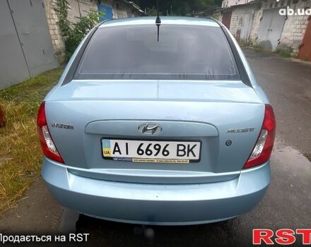 Синий Хендай Акцент, объемом двигателя 1.4 л и пробегом 127 тыс. км за 5400 $, фото 4 на Automoto.ua