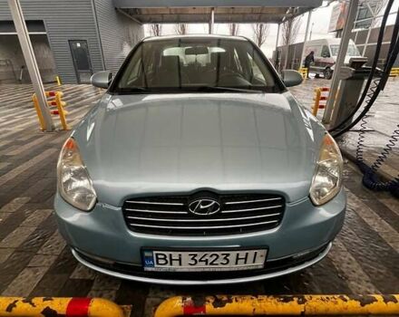 Синий Хендай Акцент, объемом двигателя 1.5 л и пробегом 304 тыс. км за 3650 $, фото 2 на Automoto.ua