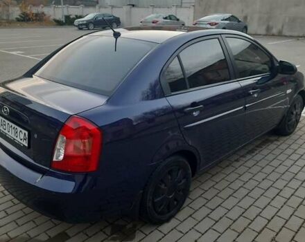 Синий Хендай Акцент, объемом двигателя 1.39 л и пробегом 143 тыс. км за 6150 $, фото 4 на Automoto.ua