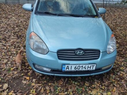 Синий Хендай Акцент, объемом двигателя 1.4 л и пробегом 239 тыс. км за 4100 $, фото 1 на Automoto.ua