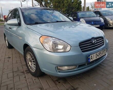 Синий Хендай Акцент, объемом двигателя 1.4 л и пробегом 220 тыс. км за 5200 $, фото 1 на Automoto.ua