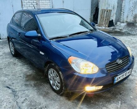 Синий Хендай Акцент, объемом двигателя 1.6 л и пробегом 160 тыс. км за 4400 $, фото 1 на Automoto.ua
