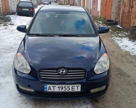 Синий Хендай Акцент, объемом двигателя 1.4 л и пробегом 200 тыс. км за 3700 $, фото 1 на Automoto.ua