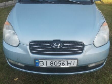 Синій Хендай Акцент, об'ємом двигуна 1.4 л та пробігом 200 тис. км за 4800 $, фото 1 на Automoto.ua