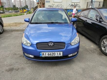 Синий Хендай Акцент, объемом двигателя 1.5 л и пробегом 260 тыс. км за 4600 $, фото 1 на Automoto.ua