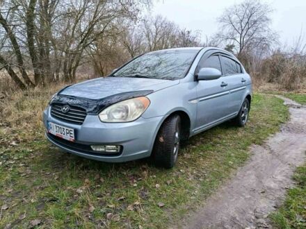 Синий Хендай Акцент, объемом двигателя 1.4 л и пробегом 185 тыс. км за 4100 $, фото 1 на Automoto.ua