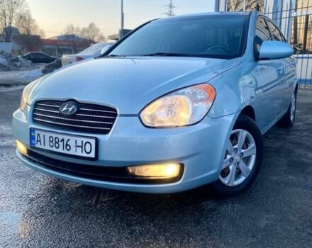 Синий Хендай Акцент, объемом двигателя 1.6 л и пробегом 249 тыс. км за 5350 $, фото 1 на Automoto.ua