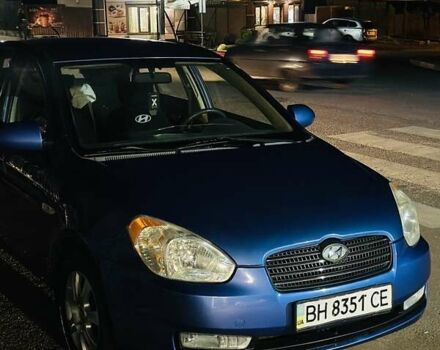 Синий Хендай Акцент, объемом двигателя 1.6 л и пробегом 78 тыс. км за 7700 $, фото 1 на Automoto.ua