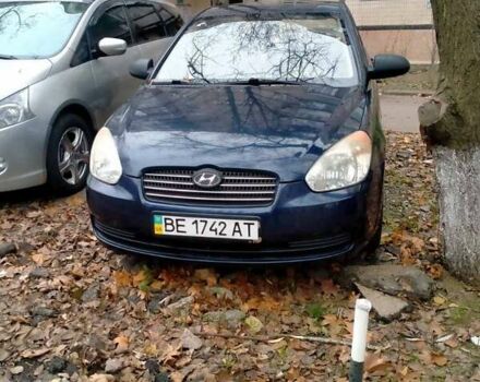 Синий Хендай Акцент, объемом двигателя 1.4 л и пробегом 95 тыс. км за 5700 $, фото 1 на Automoto.ua