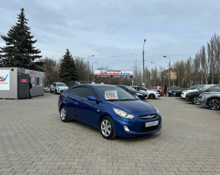 Синий Хендай Акцент, объемом двигателя 1.4 л и пробегом 137 тыс. км за 7900 $, фото 1 на Automoto.ua