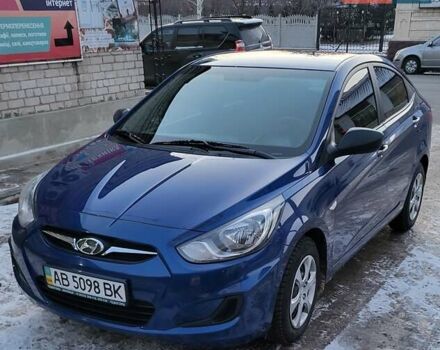Синий Хендай Акцент, объемом двигателя 1.4 л и пробегом 48 тыс. км за 9299 $, фото 1 на Automoto.ua