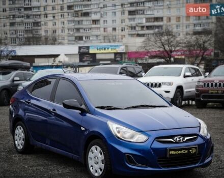 Синий Хендай Акцент, объемом двигателя 1.4 л и пробегом 110 тыс. км за 6600 $, фото 1 на Automoto.ua