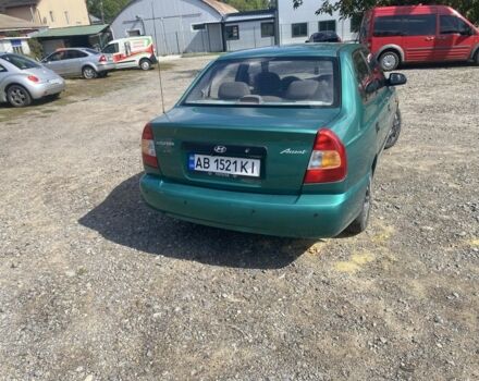 Зеленый Хендай Акцент, объемом двигателя 1.3 л и пробегом 173 тыс. км за 2800 $, фото 4 на Automoto.ua