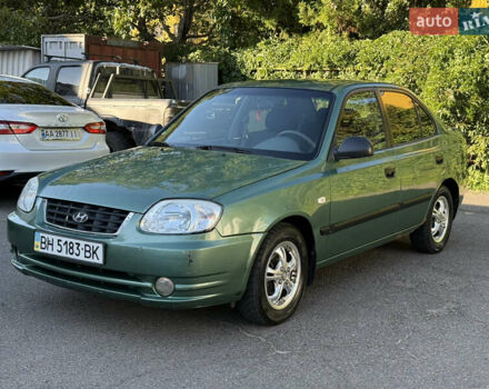 Зелений Хендай Акцент, об'ємом двигуна 1.5 л та пробігом 186 тис. км за 2999 $, фото 1 на Automoto.ua