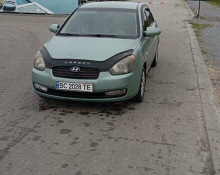 Зеленый Хендай Акцент, объемом двигателя 1.4 л и пробегом 215 тыс. км за 4199 $, фото 1 на Automoto.ua
