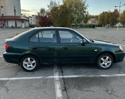 Зеленый Хендай Акцент, объемом двигателя 1.34 л и пробегом 314 тыс. км за 2650 $, фото 6 на Automoto.ua