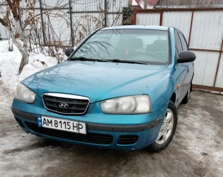 Синий Хендай Элантра, объемом двигателя 2 л и пробегом 350 тыс. км за 2700 $, фото 1 на Automoto.ua