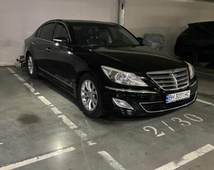 Черный Хендай Генезис, объемом двигателя 3.78 л и пробегом 159 тыс. км за 11000 $, фото 1 на Automoto.ua