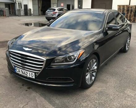 Черный Хендай Генезис, объемом двигателя 3.8 л и пробегом 61 тыс. км за 19500 $, фото 1 на Automoto.ua