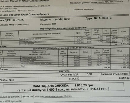 Червоний Хендай Гетц, об'ємом двигуна 1.4 л та пробігом 106 тис. км за 5200 $, фото 22 на Automoto.ua